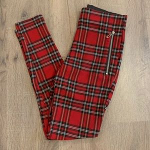 Zara plaid pants/leggings XS
